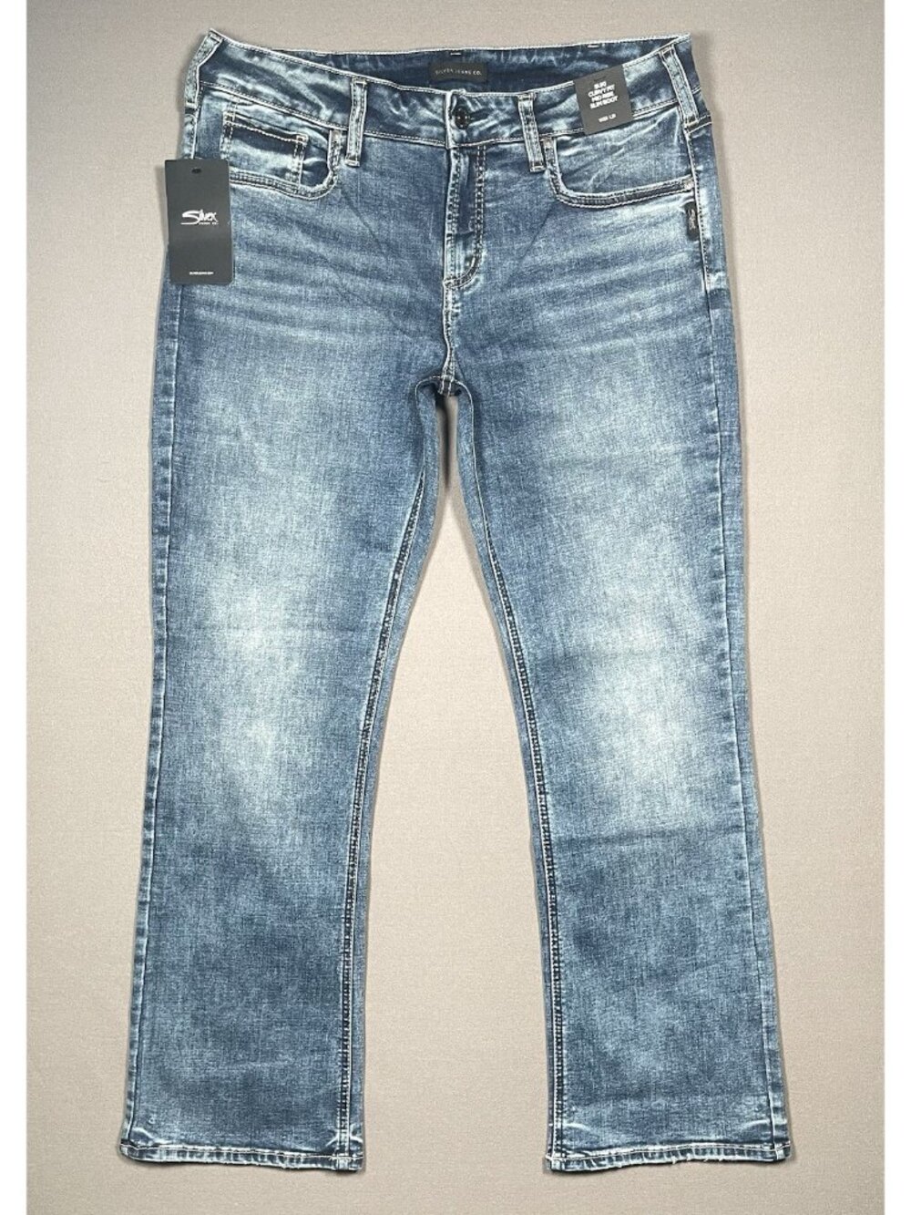 NWT Silver Co Suki Curvy Mid Rise Indigo Slim Boot Jeans - Women Size 33 X 31